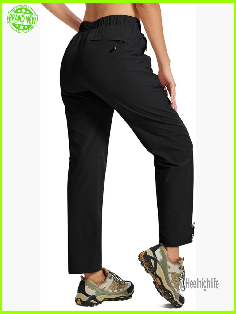 Women's Cargo Hiking Pants Water Resistant Quick Dry Lightweight Travel